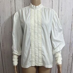 Vintage Tuxedo Blouse Pirate Sunny South Dallas Tx Size 36